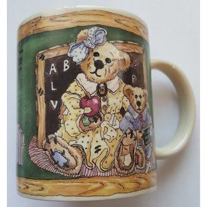 Boyds Bearware Pottery Great Teacher School Coffee Tea Mug Cup 1998 Bear